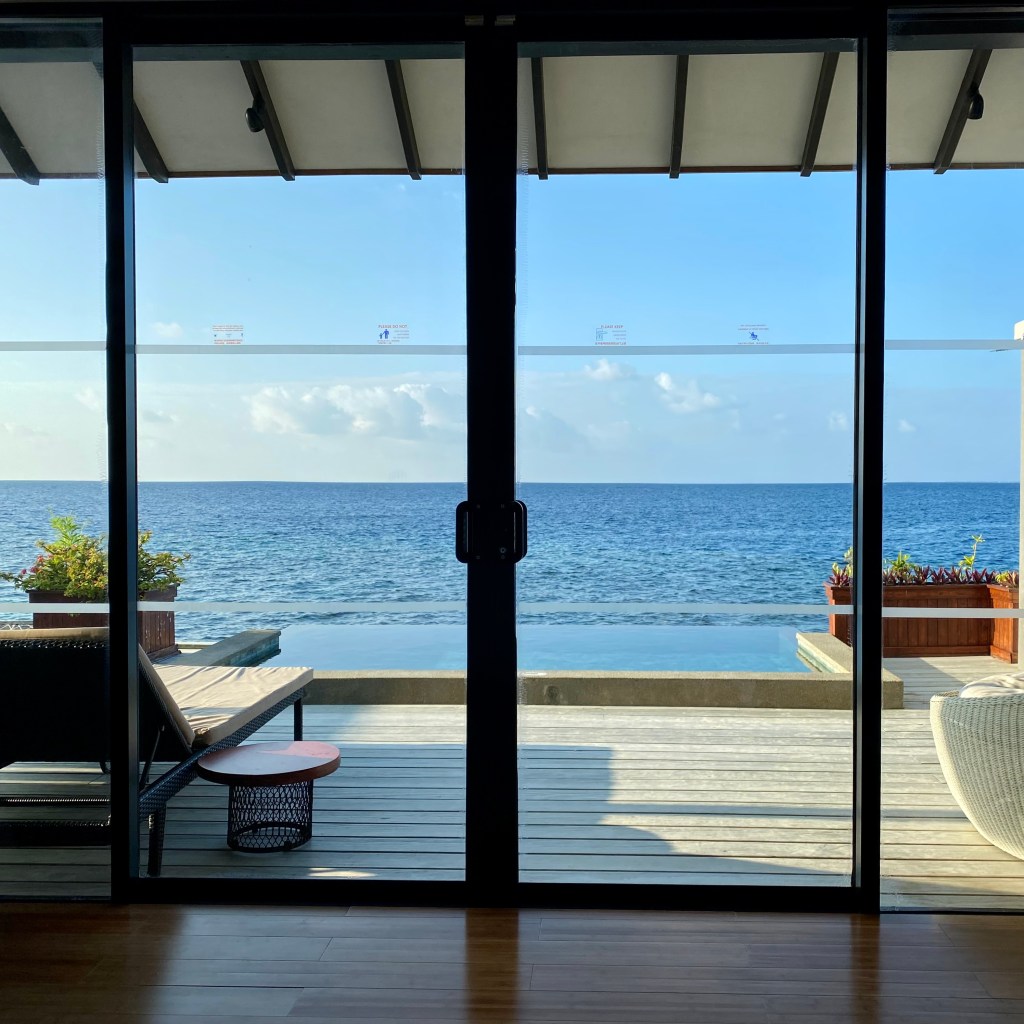 Maldives Amari Havodda Hotel Paradise Luxury All Inclusive Meal Drinks Family Snorkelling Nemo Sun Relax Pampering Great Good Value Friendly Spacious Buffet Sand Beach Shark Unwind Spa Massage Facial Overwater Villa Private Privacy Secluded Island