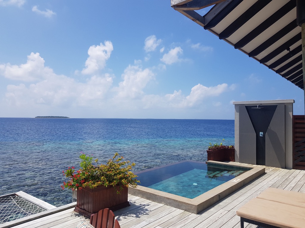 Maldives Amari Havodda Hotel Paradise Luxury All Inclusive Meal Drinks Family Snorkelling Nemo Sun Relax Pampering Great Good Value Friendly Spacious Buffet Sand Beach Shark Unwind Spa Massage Facial Overwater Villa Private Privacy
