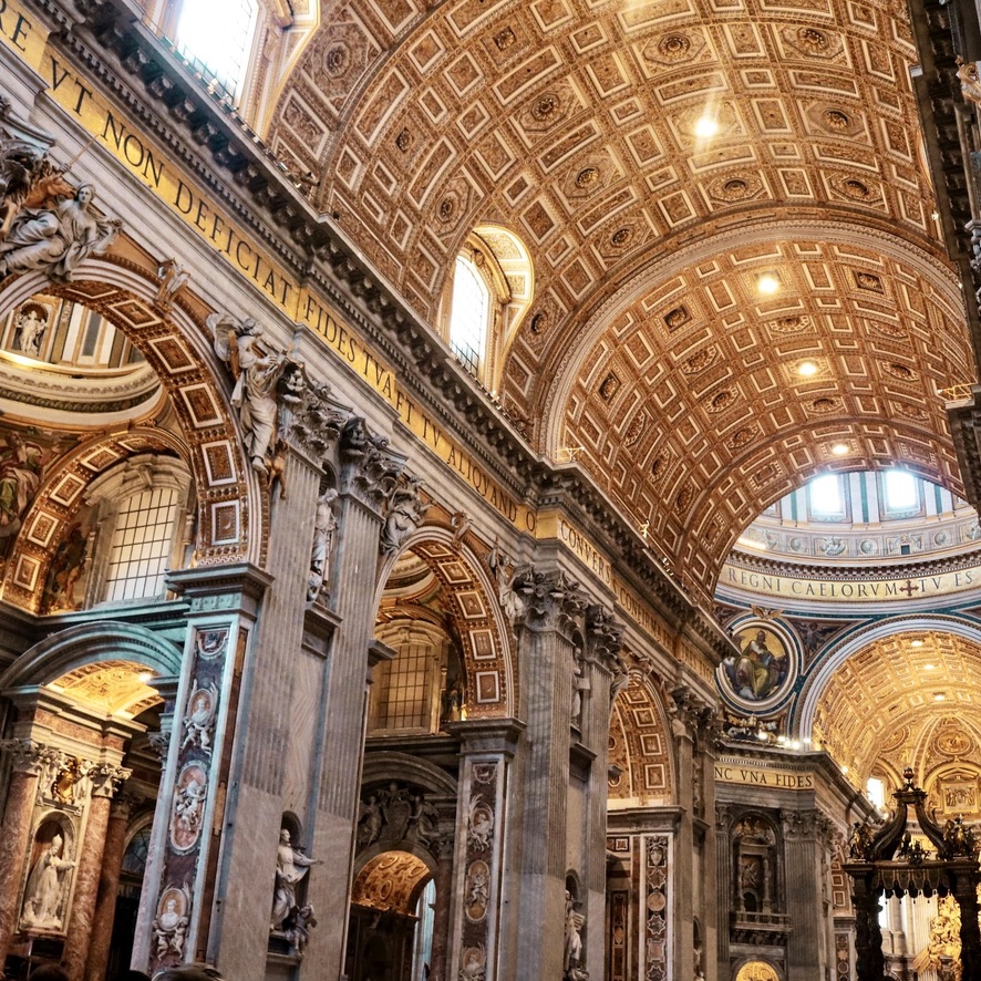 Rome Travel Itinerary Travel Tips Vatican City St Peter Basilica Inside
